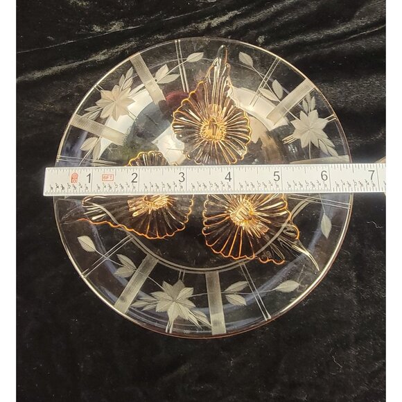 Antique 1930's Depression Glass Footed Bowl, Pink - Picture 6 of 14